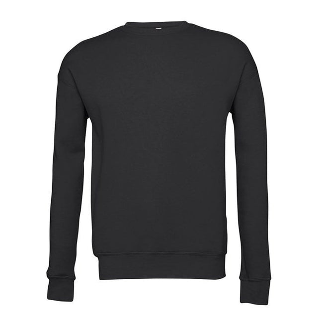 Dark Grey - Front - Bella + Canvas Unisex Adult Fleece Drop Shoulder Sweatshirt