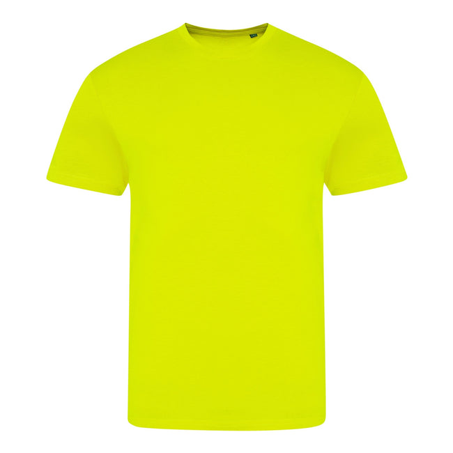 Electric Yellow - Front - Awdis Unisex Adult Electric Tri-Blend T-Shirt