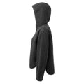 Charcoal Grey - Side - TriDri Womens-Ladies Sherpa Fleece Quarter Zip Hoodie