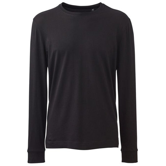 Black - Front - Anthem Mens Long-Sleeved T-Shirt