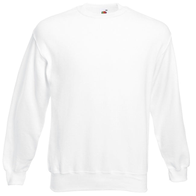 White - Front - Fruit of the Loom Mens Classic 80-20 Set-in Sweatshirt