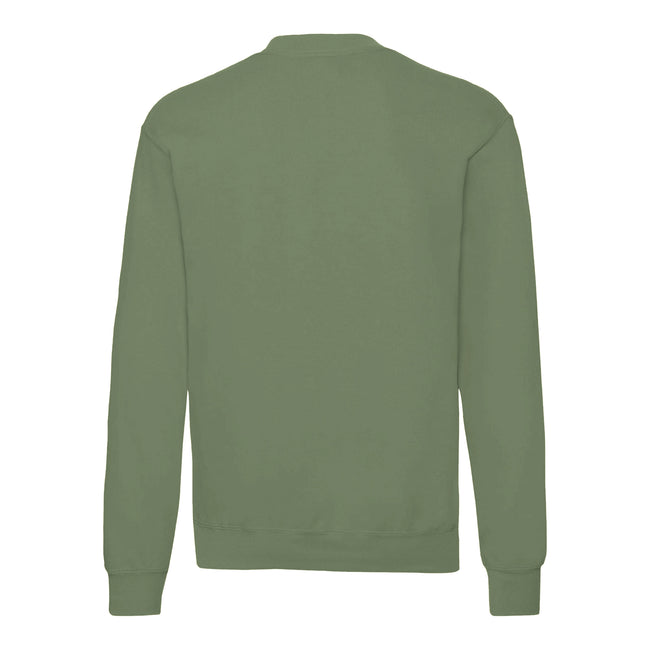 Classic Olive - Back - Fruit of the Loom Mens Classic 80-20 Set-in Sweatshirt