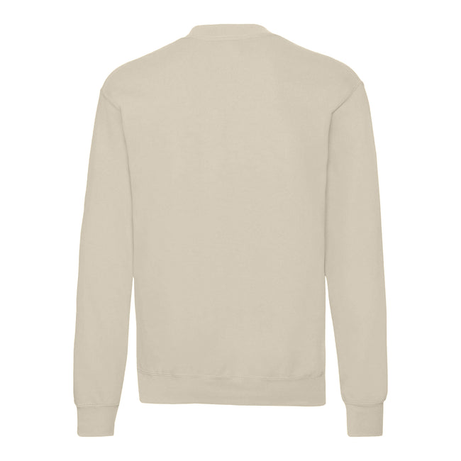 Natural - Back - Fruit of the Loom Mens Classic 80-20 Set-in Sweatshirt