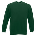 Bottle Green - Front - Fruit of the Loom Mens Classic 80-20 Set-in Sweatshirt