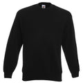 Black - Front - Fruit of the Loom Mens Classic 80-20 Set-in Sweatshirt
