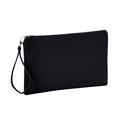 Black - Front - Westford Mill Canvas Cosmetic Bag