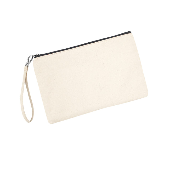 Natural-Black - Back - Westford Mill Canvas Cosmetic Bag