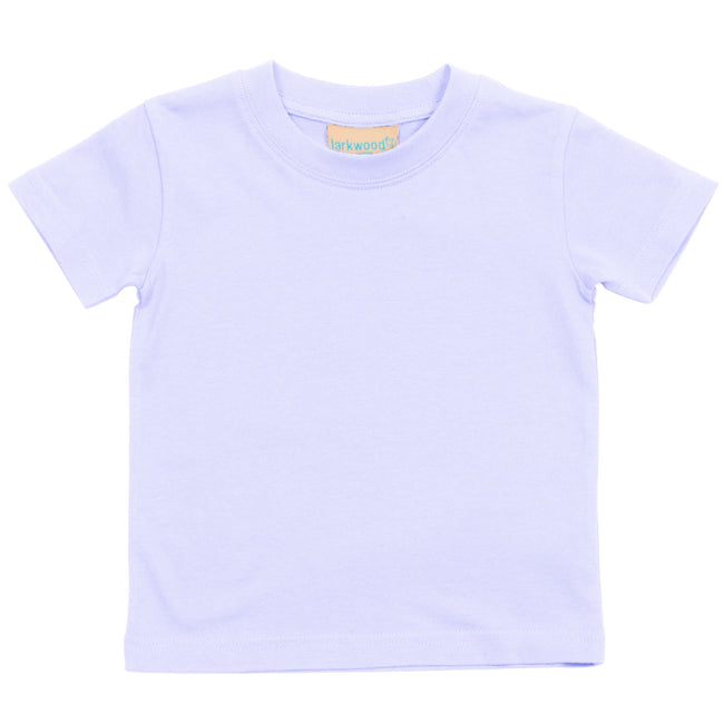 Pale Blue - Front - Larkwood Baby-Childrens Crew Neck T-Shirt - Schoolwear