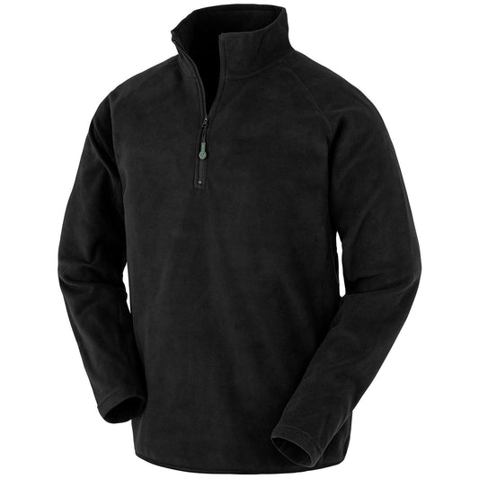 Black - Front - Result Genuine Recycled Mens Fleece Top