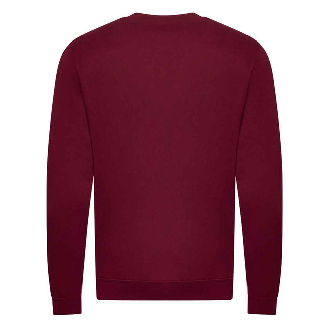 Burgundy - Back - Awdis Unisex Adult Organic Sweatshirt