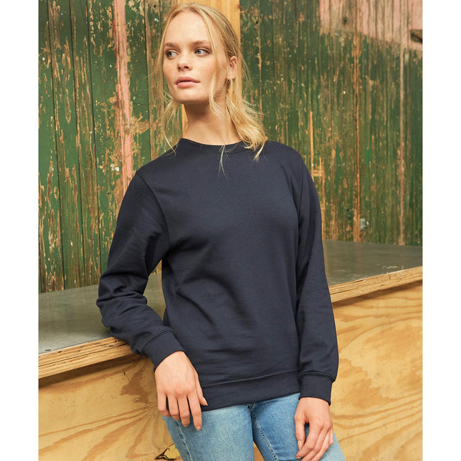 Deep Black - Back - Awdis Unisex Adult Organic Sweatshirt