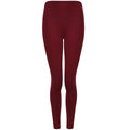 Burgundy - Front - Tombo Womens-Ladies Core Leggings