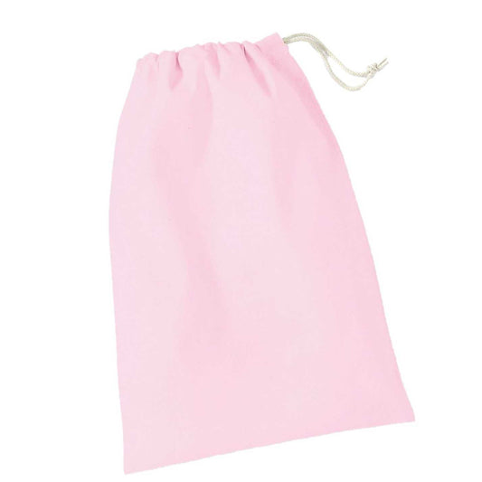 Pink - Front - Westford Mill Stuff Drawstring Bag