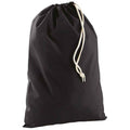 Black - Front - Westford Mill Stuff Drawstring Bag