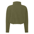 Olive - Back - TriDri Womens-Ladies Cropped Fleece Top
