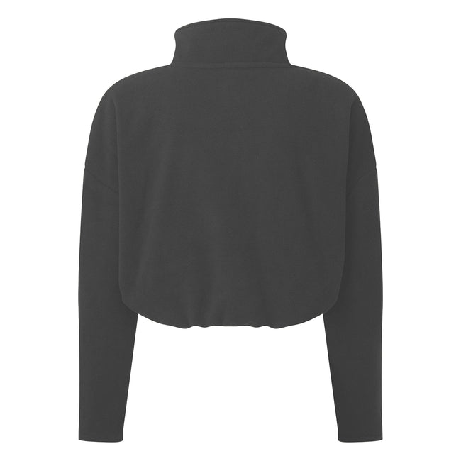 Charcoal Grey - Back - TriDri Womens-Ladies Cropped Fleece Top