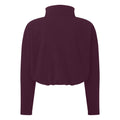 Mulberry Red - Back - TriDri Womens-Ladies Cropped Fleece Top