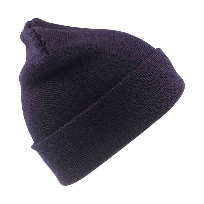 Navy - Front - Result Genuine Recycled Mens Woolly Ski Hat