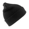 Black - Front - Result Genuine Recycled Mens Woolly Ski Hat
