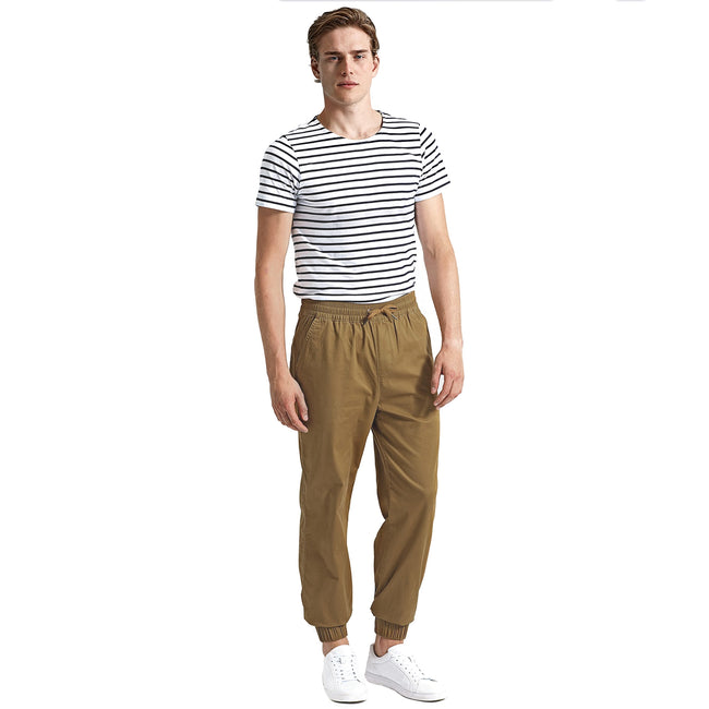Camel - Back - Asquith & Fox Mens Twill Jogging Bottoms