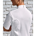 White - Side - Premier Mens Coolchecker Short-Sleeved Chef Jacket