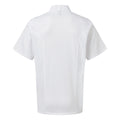 White - Pack Shot - Premier Mens Coolchecker Short-Sleeved Chef Jacket