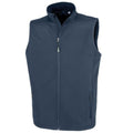 Navy - Front - Result Genuine Recycled Mens Softshell Printable Body Warmer
