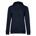 Navy Blue - Front - B&C Womens-Ladies Organic Hoodie