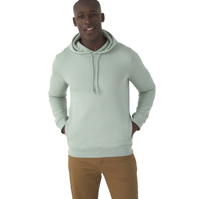 Sage Green - Side - B&C Mens Organic Hoodie