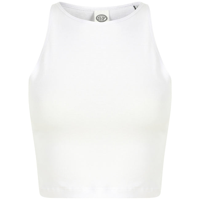 Black - Pack Shot - SF Womens-Ladies Crop Top