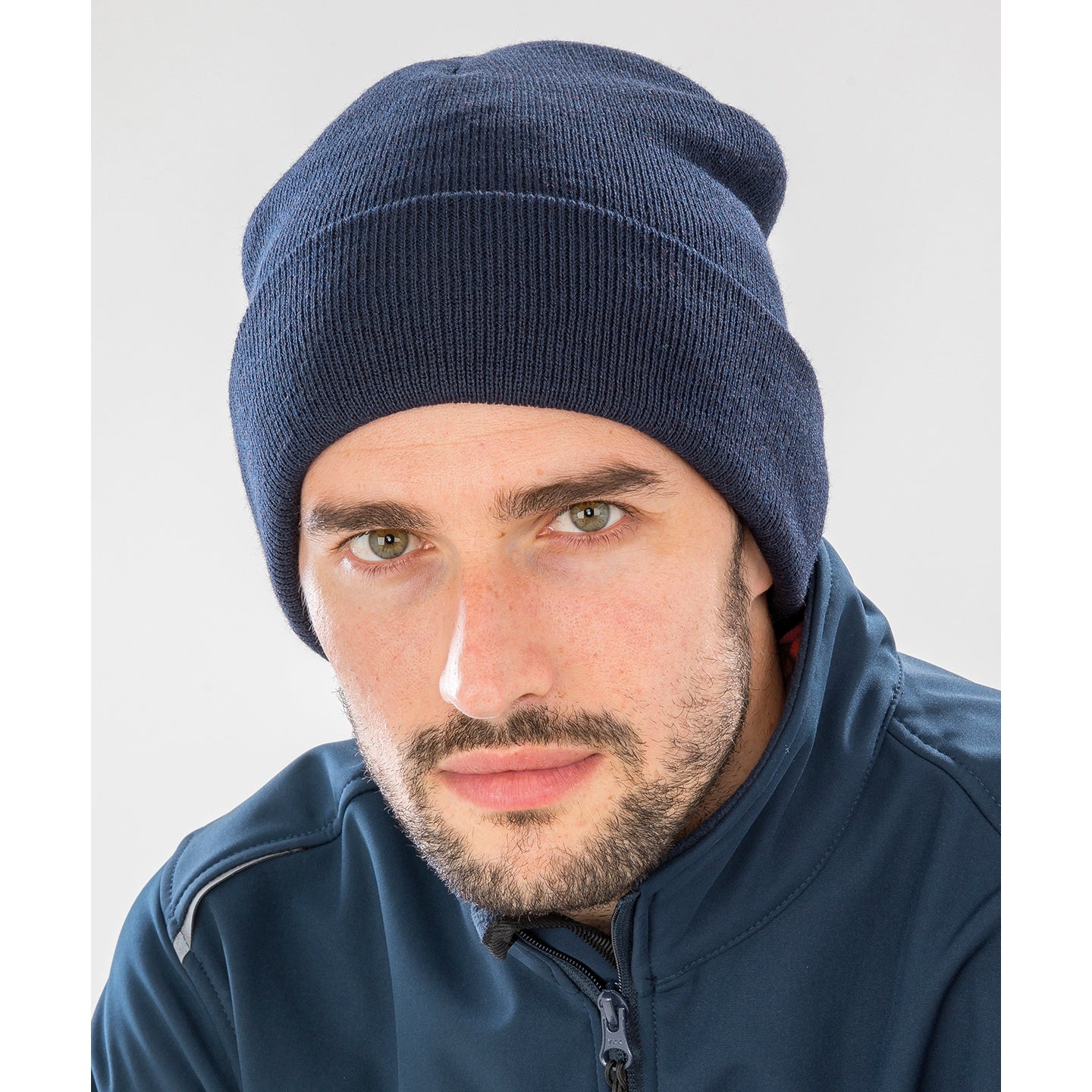Navy - Back - Result Genuine Recycled Unisex Adult Thinsulate Beanie