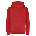Fire Red - Front - Awdis Childrens-Kids Organic Hoodie