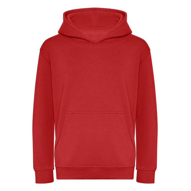 Fire Red - Front - Awdis Childrens-Kids Organic Hoodie