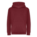 Burgundy - Front - Awdis Childrens-Kids Organic Hoodie