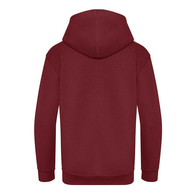 Burgundy - Back - Awdis Childrens-Kids Organic Hoodie