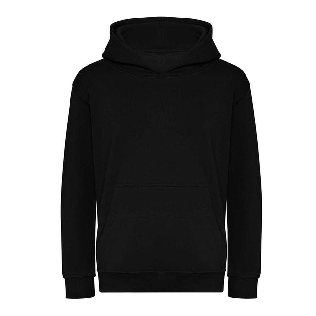 Deep Black - Front - Awdis Childrens-Kids Organic Hoodie