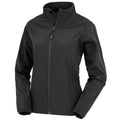 Black - Front - Result Genuine Recycled Womens-Ladies Softshell Printable Jacket