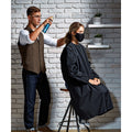 Black - Lifestyle - Premier Unisex Adult Waterproof Long-Sleeved Salon Gown