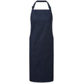 Navy - Front - Premier Unisex Adult Organic Fairtrade Certified Full Apron