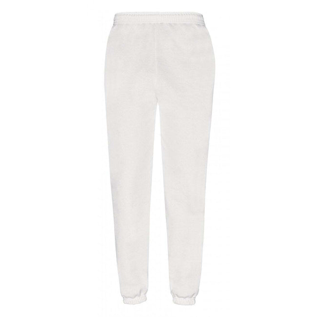 White - Front - Fruit Of The Loom Mens Classic 80-20 Jogging Bottoms