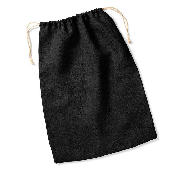 Black-Natural - Back - Westford Mill Jute Stuff Bag
