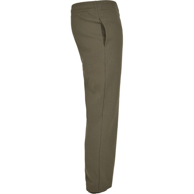 Olive - Side - Build Your Brand Unisex Adult Basic Jogging Bottoms
