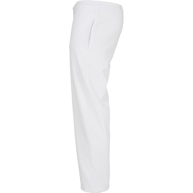 White - Lifestyle - Build Your Brand Unisex Adult Basic Jogging Bottoms