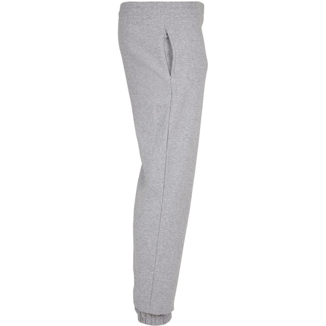 Heather Grey - Side - Build Your Brand Unisex Adult Basic Jogging Bottoms