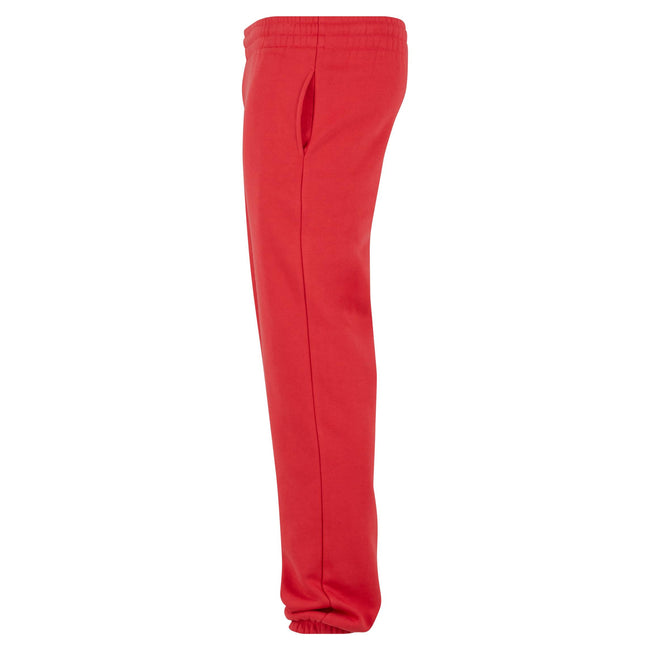 City Red - Side - Build Your Brand Unisex Adult Basic Jogging Bottoms