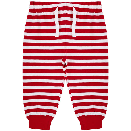 Red-White - Front - Larkwood Childrens-Kids Lounge Pants
