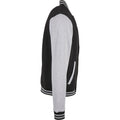 Black-Heather Grey - Lifestyle - Build Your Brand Mens Basic College Jacket