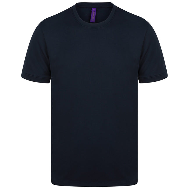 Navy - Front - Henbury Mens HiCool Performance T-Shirt