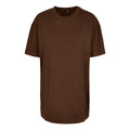 Chocolate Brown - Front - Build Your Brand Womens-Ladies Boyfriend Oversized T-Shirt