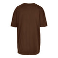 Chocolate Brown - Back - Build Your Brand Womens-Ladies Boyfriend Oversized T-Shirt